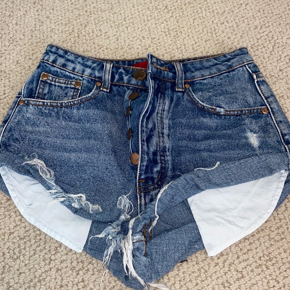 Signature denim Jean shorts hi rise